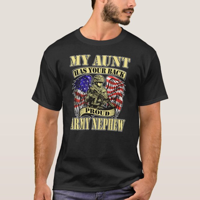 Min Moster har din armé Nephew US Militar T Shirt (Framsida)