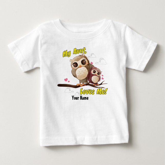 Min Moster Kärlek Me Uggla T Shirt (Framsida)