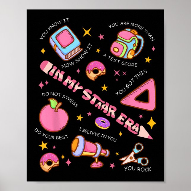 Min motiverade testdag i Staar Era är lustigt T Poster (Framsidan)