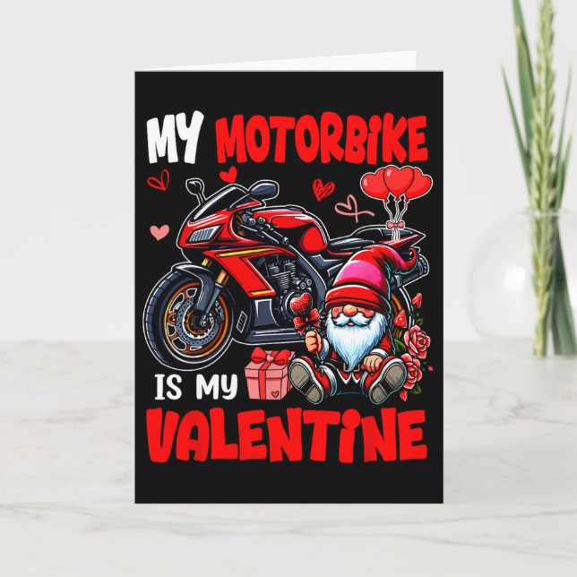 Min motorcykel är min älskade Bikerälskande Gnom K Kort (Framsida)