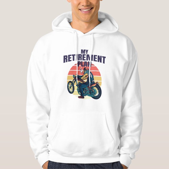 Min motorcykel i pension hoodie (Framsida)