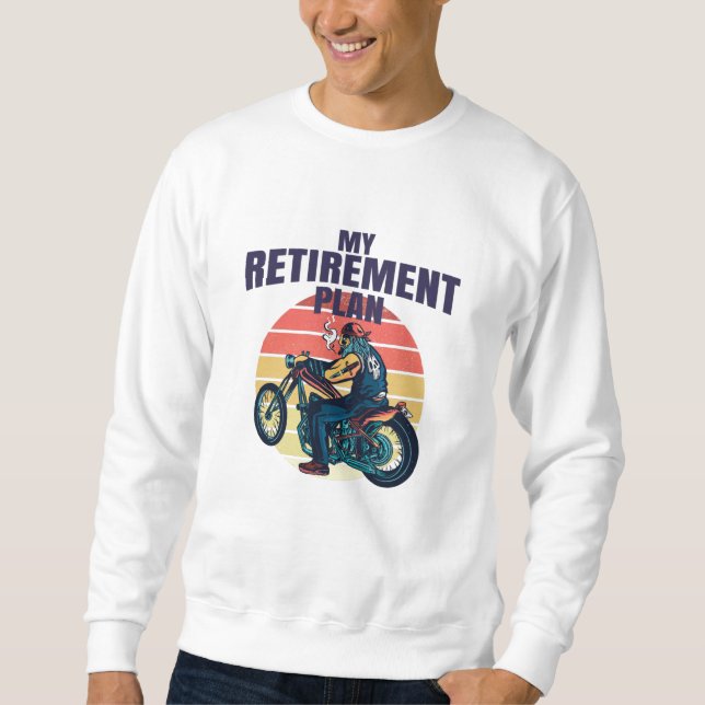 Min motorcykel i pension lång ärmad tröja (Framsida)