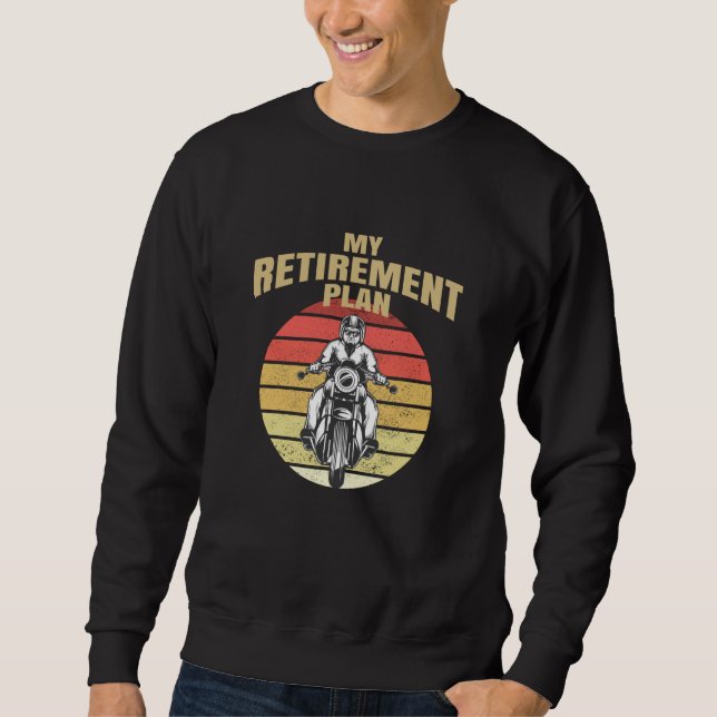 Min motorcykel i pension lång ärmad tröja (Framsida)