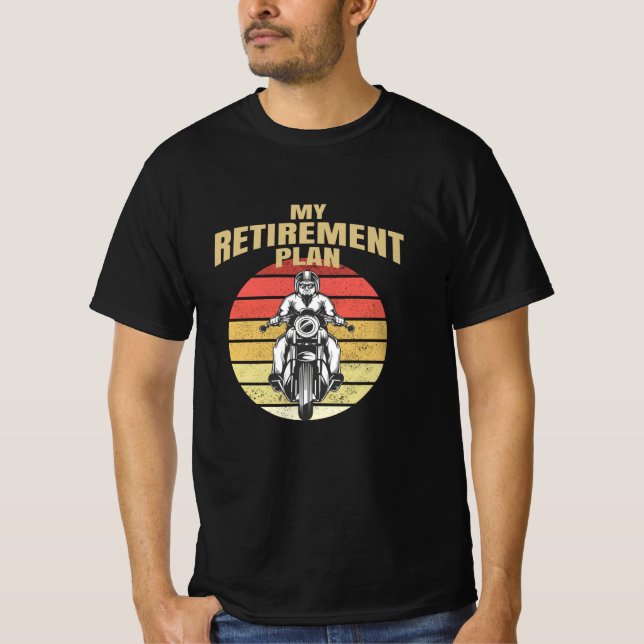 Min motorcykel i pension t shirt (Framsida)