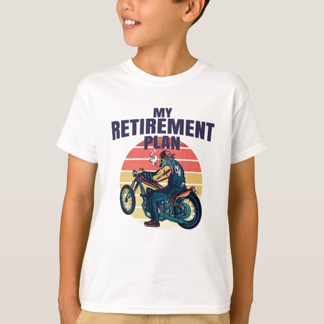 Min motorcykel i pension t shirt (Framsida)