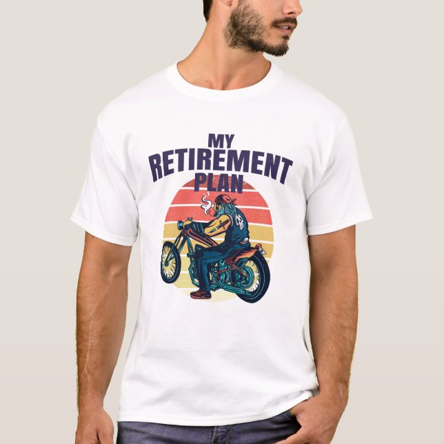 Min motorcykel i pension t shirt (Framsida)