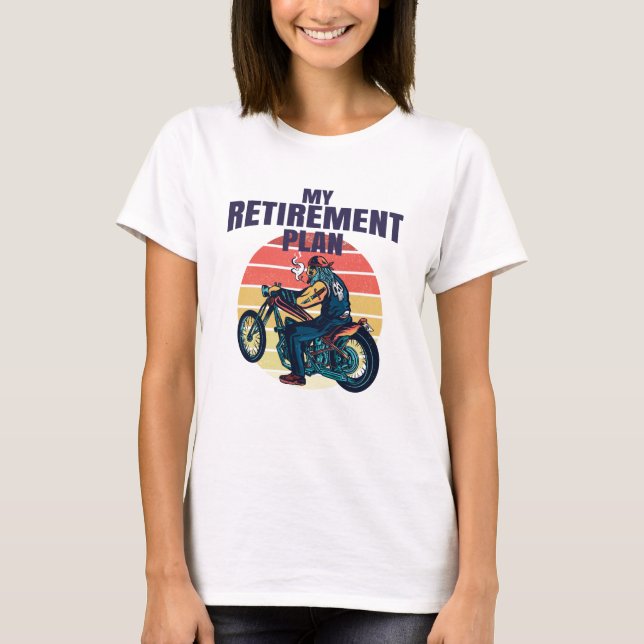 Min motorcykel i pension t shirt (Framsida)