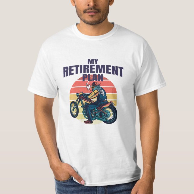 Min motorcykel i pension t shirt (Framsida)