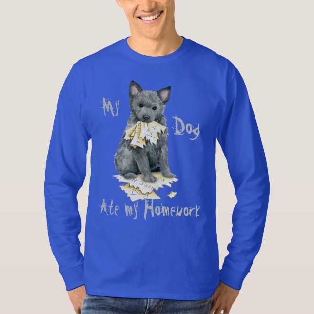 Min Mudi Ate Min hemläxa T-Shirt (Framsida)