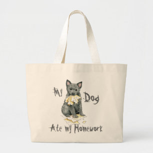 Min Mudi Ate My Homwork Large Tote-bag Jumbo Tygkasse
