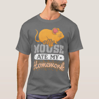 Min mus ätit min läxa rolig 80-tals tjej t shirt