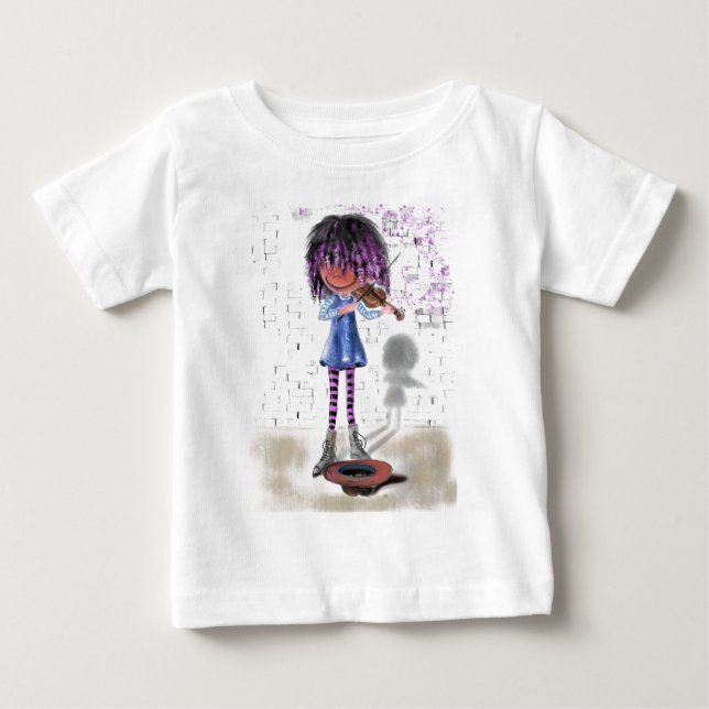 Min musik - den lilla våldsmannen - söt t shirt (Framsida)