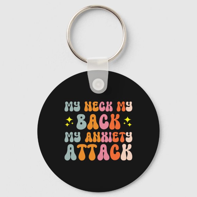 Min nacke Min Ck Min ångestattack _2  Nyckelring (Framsida)