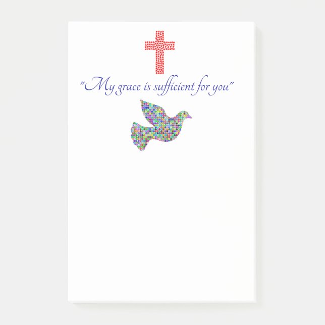 Min nåd är tillräcklig för dig postar det noterar post-it block (Framsida)