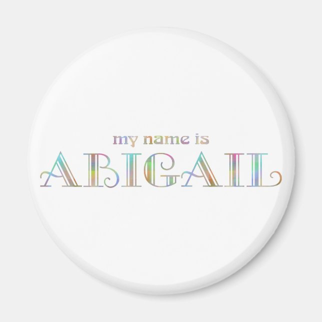 Min namn är Abigail Magnet (Framsidan)