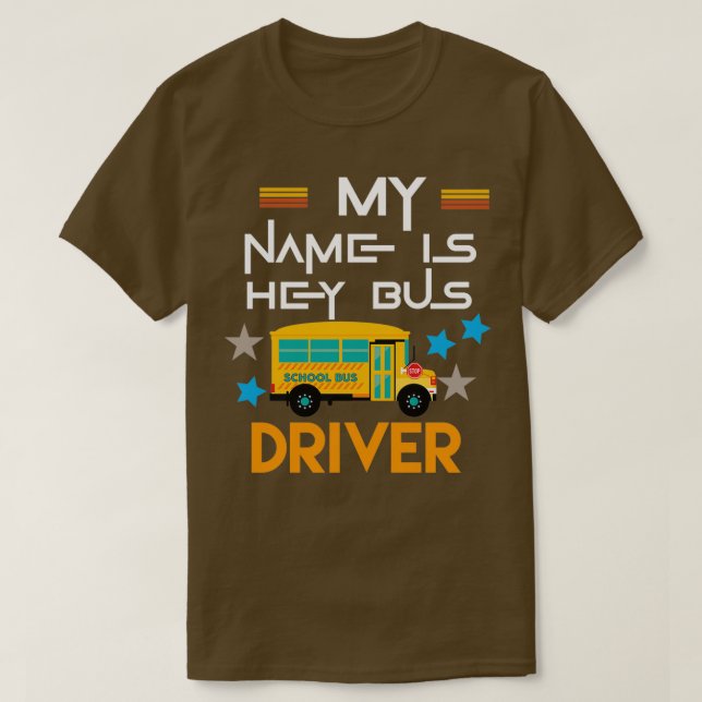 Min namn är buss-chaufför 3 t shirt (Design framsida)