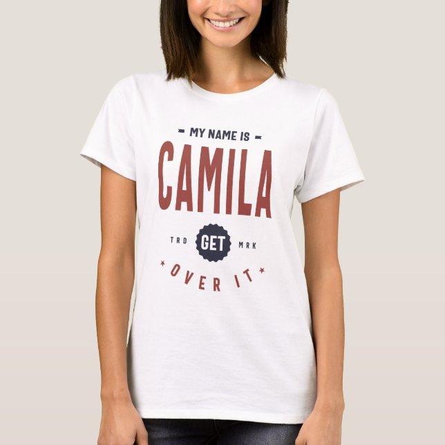 Min Namn är Camila. T Shirt (Framsida)