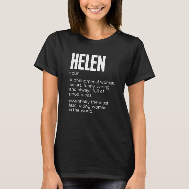 Min Namn är Helen Funny Namn bricka T Shirt (Framsida)