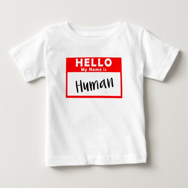 Min Namn är human Gender Neutral Non Binary Märkre T Shirt (Framsida)