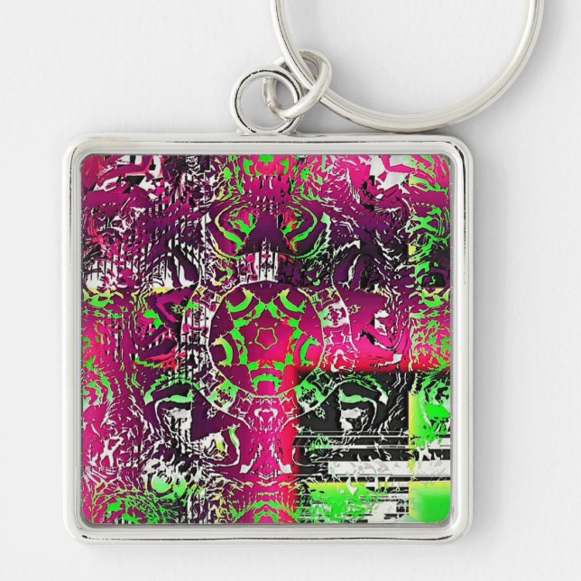 Min Namn är inte Donna Fyrkantig Silverfärgad Nyckelring (Framsidan)