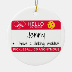 Min namn är Jag har problem med pennanteckning Julgransprydnad Keramik