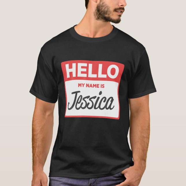 Min Namn är Jessica Funny Namn bricka T Shirt (Framsida)