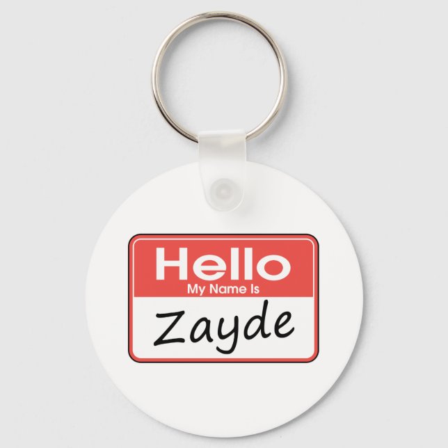 Min Namn är Zayde Nyckelring (Framsida)