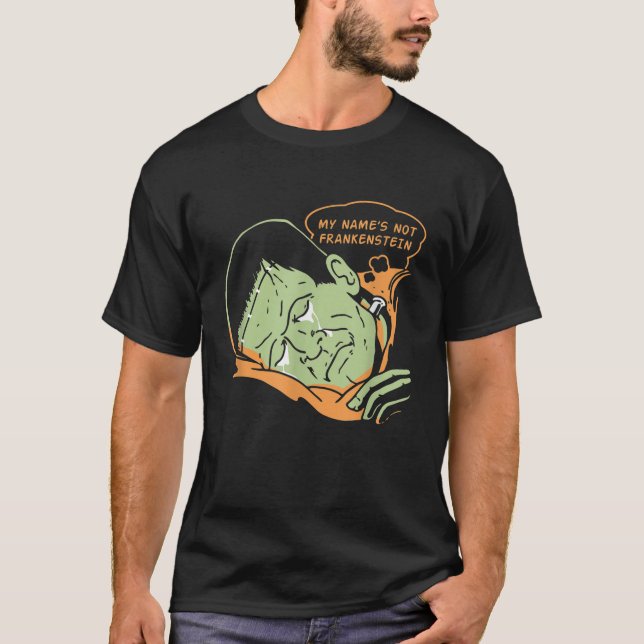 Min Namn inte Frankenstein Halloween-taloky Älskar T Shirt (Framsida)