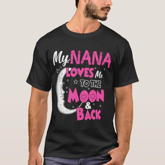 Min Nana Kärlek mig till Måne och bak T Shirt (Framsida)
