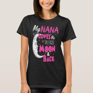 Min Nana Kärlek mig till Måne och bak T Shirt