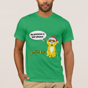 Min närvaro är din nuvarande-Jerry Cat Shirt T
