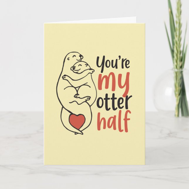 Min näshalverade Cute Kärlek Pun Funny Alla hjärta Helgkort (Framsida)