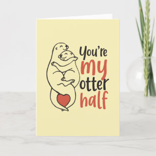 Min näshalverade Cute Kärlek Pun Funny Alla hjärta Helgkort