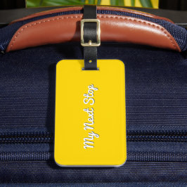 Min nästa stopp - Anpassadets Gult Design Bagagebricka