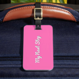 Min nästa stopp - Anpassadets Rosa Design Bagagebricka