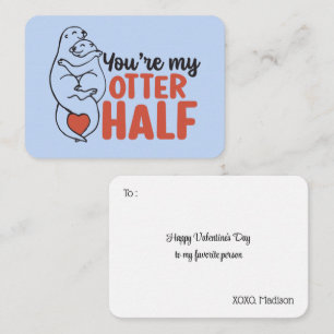 Min nätter, halverliga Pun Cute Valentine Day Anteckningskort