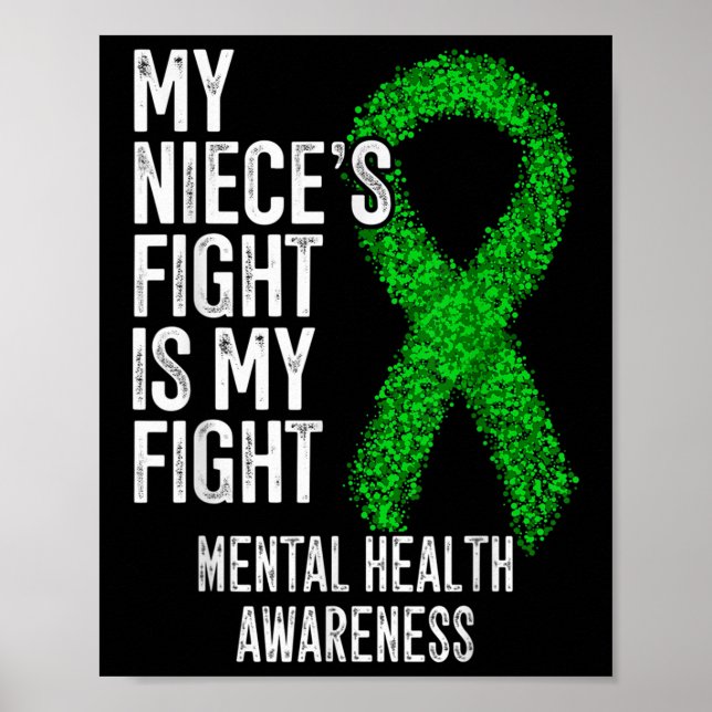 Min nattkamp är min kamp för psykisk hälsa poster (Framsidan)