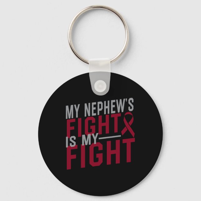 Min Nephews kamp är min "Fight Sickle Cell Anemia" Nyckelring (Framsida)