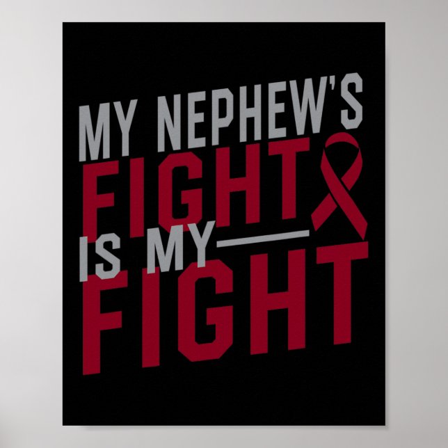Min Nephews kamp är min "Fight Sickle Cell Anemia" Poster (Framsidan)