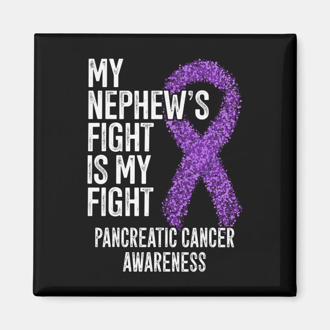 Min Nephews kamp är min kamp mot pankreascancer Magnet (Framsidan)