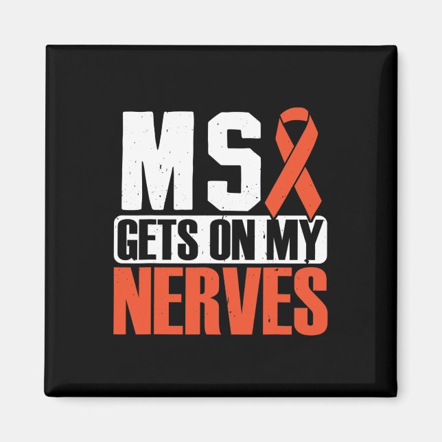 Min Nerves Många Sclerosis Awareness 2 Magnet (Framsidan)