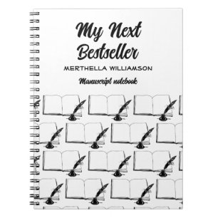 MIN NEXT BEST SELLER Writers Manuscript-anteckning Anteckningsbok