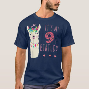 Min nionde födelsedag, nio år gammal flicka födels t shirt