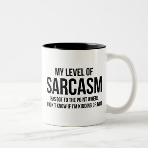 Min nivå av Sarcasm Två-Tonad Mugg