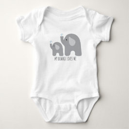 Min Nonno älskar mig - Elefant Baby Bodysuit T Shirt