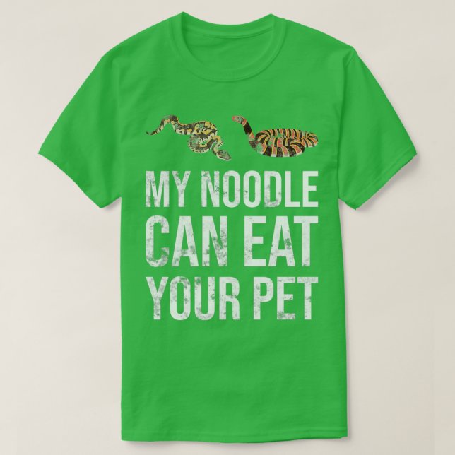 Min noodle kan äta din Pet Snake Python T Shirt (Design framsida)