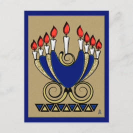 Min 'Nora (den original- Hanukkah menoradesignen) Helg Vykort
