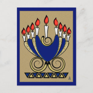 Min 'Nora (den original- Hanukkah menoradesignen) Helg Vykort