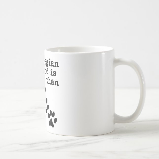 Min norska Elkhound är mer smart än dig Kaffemugg (Höger)
