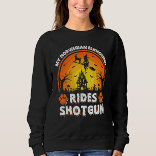 Min norske Elghund Hund Rid Häxa Hagelgevär Hej T Shirt